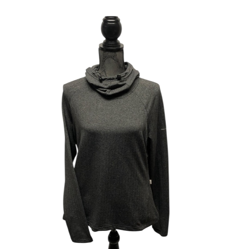 Mondetta Peek B Granite Melange Herringbone Fitted Performance Pullover Hoodie L